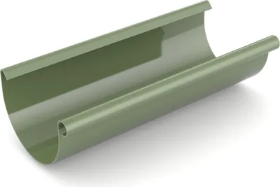 Produktbild von BRYZA Kunststoffdachrinne Ø 125 mm, Länge 4M, Grün RAL 6020