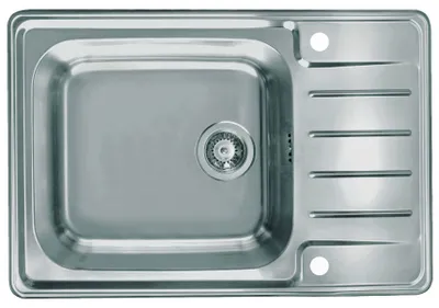 Produktbild von Alveus Praktik - Spüle, 790x500 mm, mit Ablaufbedienung, Edelstahl 1122463