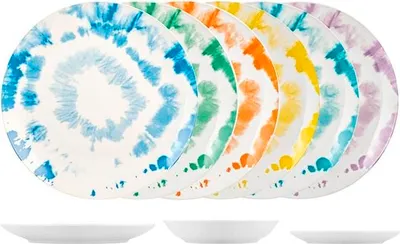 Image de Service de table 18 pièces en porcelaine tie & bright
