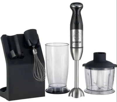 Obrázek produktu pro Gorenje HBC807QB, Ruční mixér, 0,5 l, Pulzní spínač, 1,3 m, 800 W, Černá, Nerezová ocel