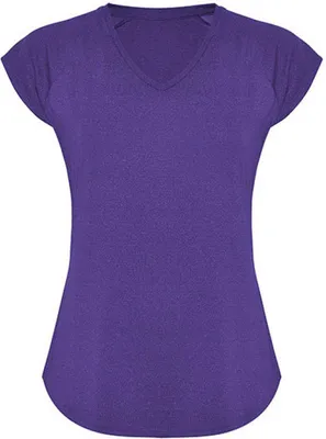 Produktbild von Roly CA6658 | Damen Avus T-Shirt, Polyester mit Baumwollfeeling - Farbe: Heather Mauve 253 - Größe: XL