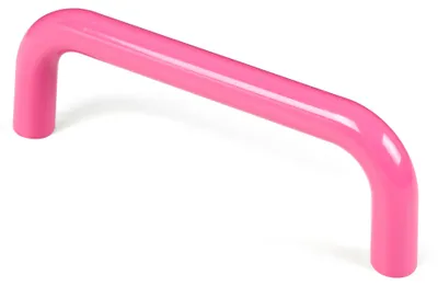Imagen del producto de Juego de 50 pomos de plástico ABS para muebles, con distancia entre agujeros de 96 mm, color magenta brillante