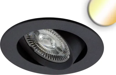 Produktbild von ISOLED LED Einbauleuchte Slim68 Alu schwarz, rund, 6W/6W, 24V DC, weißdynamisch 2700-5700K