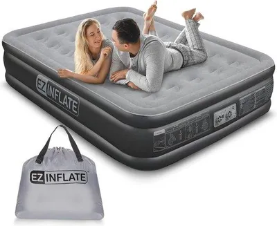 Produktbild von Famanu Luftmatratze mit Eingebauter Pumpe - Ideal für Camping und Zuhause