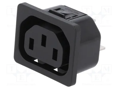 Image de 1 connecteur : pour alimentation secteur, 10A, 6600.4330, bornes femelles