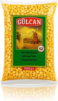 Produktbild von Gülcan gelbe halbe Erbsen 1000g - Kirik Sari Bezelye