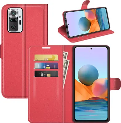 Produktbild von Xiaomi Redmi Note 10 Pro Hülle - Coverup Klapphülle - Rot