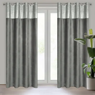 Obrázek produktu pro Záclona PERI ocelová světle šedá šedá stříbrná světle šedá 140x250 cm závěs s očky