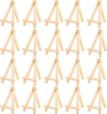 Productafbeelding van 20 stuks mini-houten ezel, kleine houten ezel mini-display voor foto's, visitekaartjes, fotoalbums, schilderkunst, bruiloften