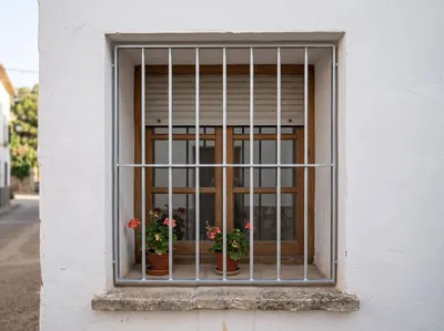 Produktbild von Fenstergitter ausziehbar 95–165 x 95–165 cm verzinkter Stahl Einbruchschutz