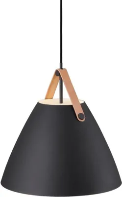 Immagine prodotto di Lampada a sospensione a cinghia Lampada a sospensione Ø 36 cm nero/pelle