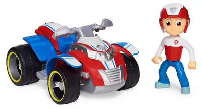 Produktbild von PAW Patrol - Ryder-Figur mit Quad-Rettungsfahrzeug, stabiles Basis-Fahrzeug (2025), authentisches Spielzeug zur Serie für Kinder ab 3 Jahren, Vierrad, 3 Jahr(e), Kunststoff, Blau, Rot, Silber