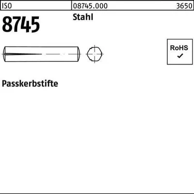 Produktbild von Reyher  Paßkerbstifte ISO 8745 Stahl 4 x 30 087450000040030 (100 Stück)