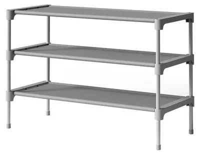 Immagine prodotto di Scaffale per scarpe impilabile, 63 x 30 x 36 cm, grigio