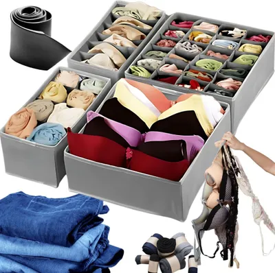 Produktbild von Unterwäsche Organizer Sockenschrank 4er Set