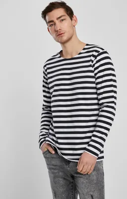 Obrázok produktu pre Urban Classics - Regular Stripe Longsleeve weiß - M