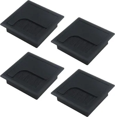 Obrázek produktu pro Organizér kabelů – plastový kryt – 80 mm – obdélníkový kryt – černý