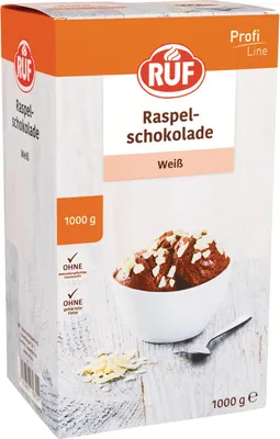 Produktbild von RUF Raspelschokolade Weiß (1 kg)