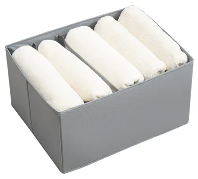 Produktbild von Kleiderschrank Organizer Waschbar Faltbar Schrank Organizer und Aufbewahrungsboxen 5/7 Gitter Fach Aufbewahrungsbox Kleidung Organizer
