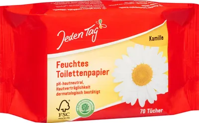 Produktbild von Feuchtes Toilettenpapier Kamille Jeden Tag 2 x 70 Tücher