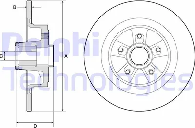 Produktbild von 2x DELPHI Bremsscheibe BG9136RS für RENAULT MEGANE II (BM0/1_ CM0/1_) 101 1mm