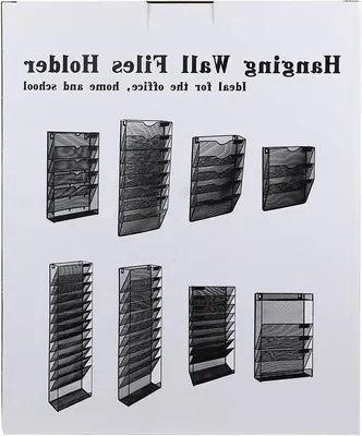 Produktbild von Famanu Zeitschriftenhalter Wandmontage - Organizer mit 6 A4-Fächern, schwarz