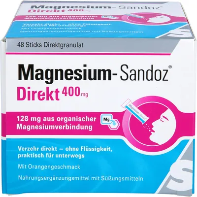 Produktbild von Magnesium-Sandoz direkt 400 mg Sticks Direktgranulat, 48 St. Sticks