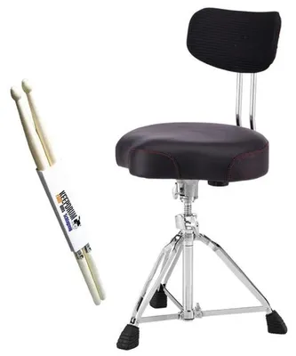 Obrázek produktu pro Bubenická stolička Pearl D-3500BR s opěradlem a paličkami