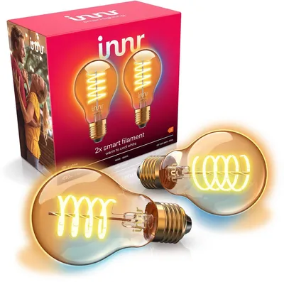 Productafbeelding van Innr E27 filament lamp - geschikt voor Philips Hue - Zigbee - LED smart bulb - warmwit tot koelwit licht - slimme verlichting - dimbaar - 610 lumen -