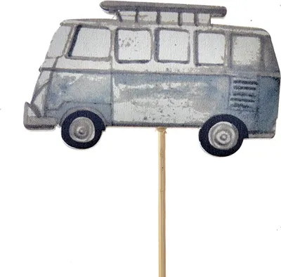 Produktbild von Clayre & Eef Pflanzenstecker Bus 27 cm Grau Holz