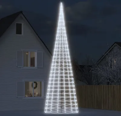 Image de BEI CLORIS Sapin de Noël LED pour mât de drapeau 3000 LEDs blanc froid 800 cm - Décorations de Noël Nouveau7697139 1parcel