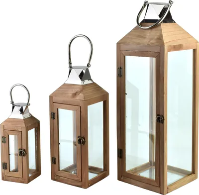 Zdjęcie produktu dla Levi Komplet 3 Latarni20X20X62Cm/15X15X42Cm/10X10X28Cm
