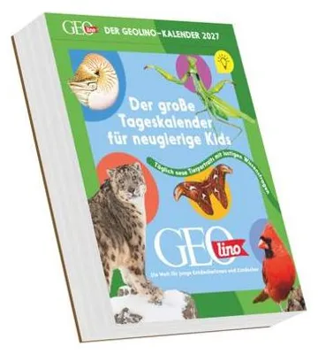 Immagine prodotto di GEOlino Kalender 2027 Abreißkalender für Kinder 12,5 x 16 cm mit 365 Porträts