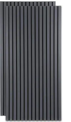 Produktbild von TolleTour Akustikpaneel Wandpaneel Moderne Wandpaneele Akustik HolzwandHolz 2 Paneele MDF Wandpaneele 120x60x2.1cm Grau