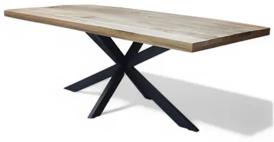 Immagine prodotto di Tavolo rettangolare in legno mango e metallo marrone 200x100xH77 cm