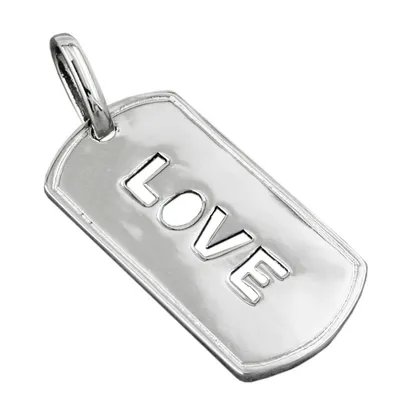 Produktbild von Anhänger 32x16mm LOVE rhodiniert Silber 925 silber 32x16mm