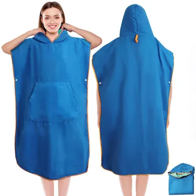 Image de Poncho de microfibre ultra-léger pour adultes, idéal pour le surf