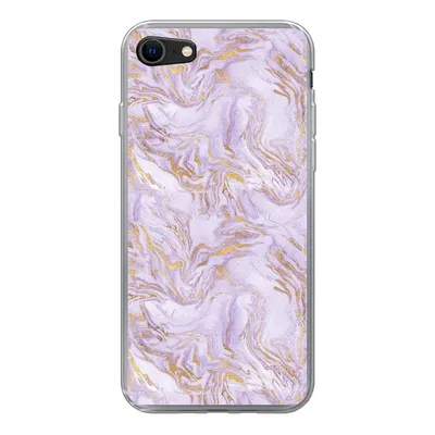 Produktbild von MuchoWow® Handyhülle Schutzhülle Hülle für iPhone SE 2022 Abstrakt - Marmor - Gold - Muster Silikon Softcase Handy Hülle - Schutzhülle