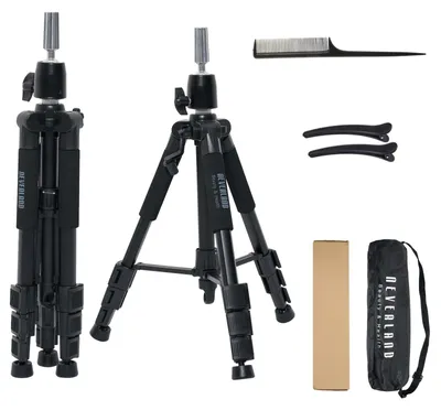 Image de Support réglable pour perruque, 132 cm, base antidérapante, pour l'entretien des cheveux