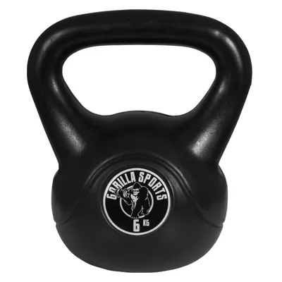 Produktbild von GORILLA SPORTS® Kettlebell - 6 kg Gewichte, aus Kunststoff - Kugelhantel, Schwunghantel, Kugelgewicht