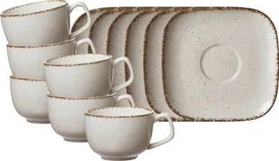 Produktbild von Ritzenhoff & Breker Casa Kaffeetasse mit Untertasse 6er Set beige