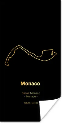 Produktbild von MuchoWow® Poster Formel 1 - Monaco - Rennstrecke 80x160 cm - Kinderzimmer