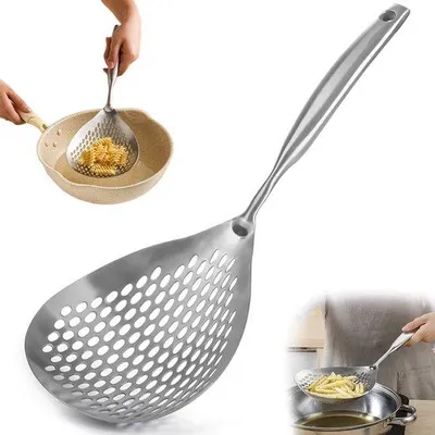 Produktbild von Edelstahl-Schöpfkelle, Antihaft, Abgießschale, Küchenwerkzeug, Pasta