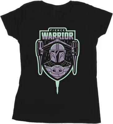 Produktbild von Star Wars - "The Mandalorian Fierce Warrior" T-Shirt für Damen BI43424 (XXL) (Schwarz)