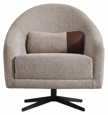 Image de Fauteuil de style moderne, structure en bois marron, fauteuil rembourré, design élégant