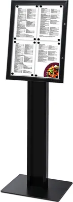 Produktbild von Showdown Speisekartenkasten Freistehend - 4x DIN A4 - Aluminium / Stahl - Schwarz