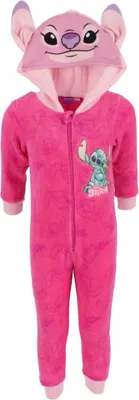 Produktbild von Lilo & Stitch Strampler für Kinder – Korallen Fleece Schlafanzug 110/116 cm