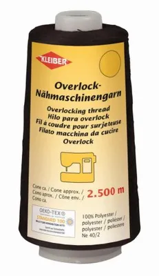 Produktbild von KLEIBER Overlock-Nähmaschinengarn 2.500 m schwarz