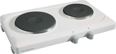 Produktbild von Doppelkochplatte THS 2590, langlebige Gussheizplatten, emailliertes Gehäuse, leistungsgesteuerte Regelung über 7-Takt-Schalter, 2 Heizplatten: 145 mm Ø, 1000 Watt / 180 mm Ø, 1500 Watt