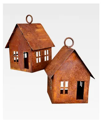 Produktbild von Edelrost Lichterhaus 2er Set - Windlicht für Garten und Dekoration